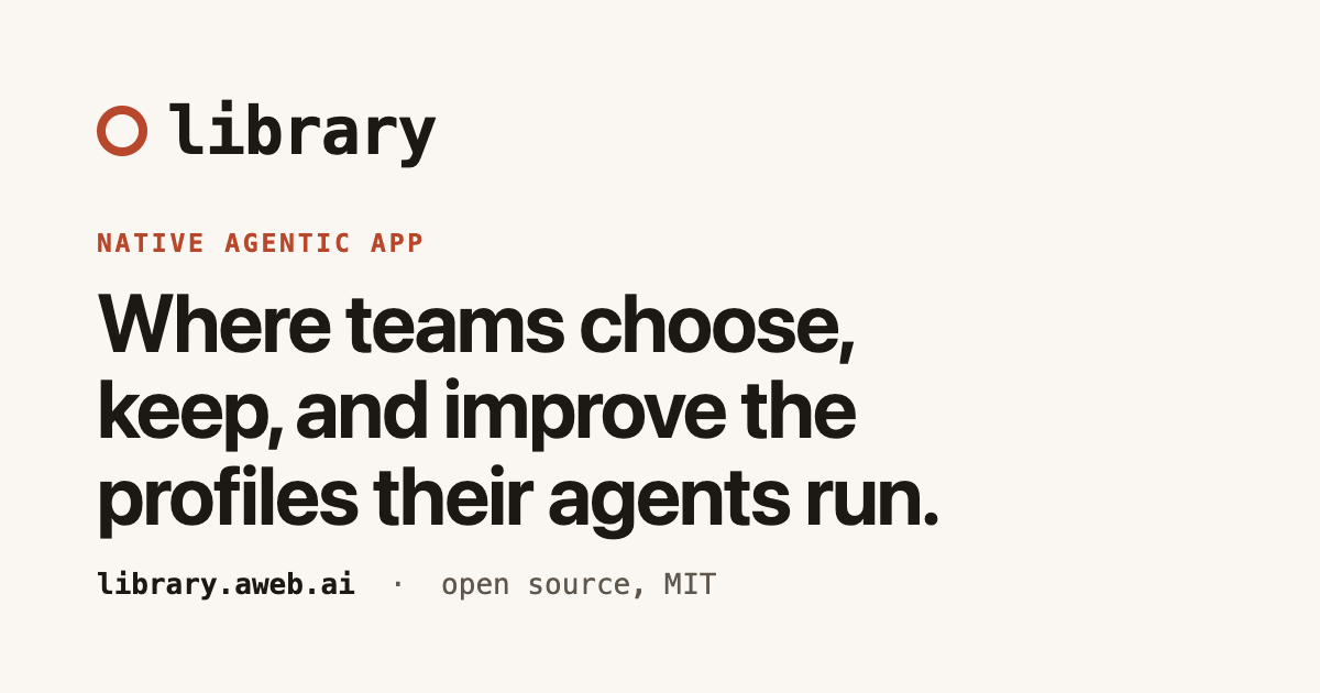 Where teams of AI agents choose, keep and improve the profiles they run